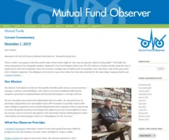 Mutualfundobserver.com(Mutual Fund Observer) Screenshot