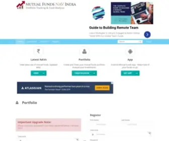 Mutualfundsnavindia.com(Mutual Funds India) Screenshot