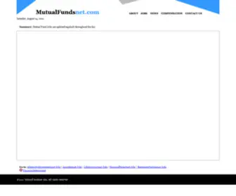 Mutualfundsnet.com(Mutual Fund Job Postings Board) Screenshot