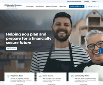 Mutualofamerica.com(Mutual of America Life Insurance Company) Screenshot