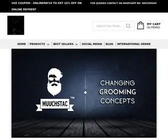 Muuchstac.com(Buy 100% Ayurvedic Men's Grooming Essentials Online India) Screenshot