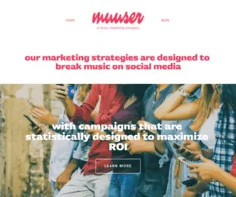 Muuser.com(Muuser is a music maketing company) Screenshot