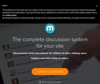 Muut.com(The complete discussion system for your site) Screenshot