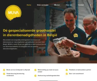 Muva.be(Dé gespecialiseerde dierengroothandel in België Muva) Screenshot