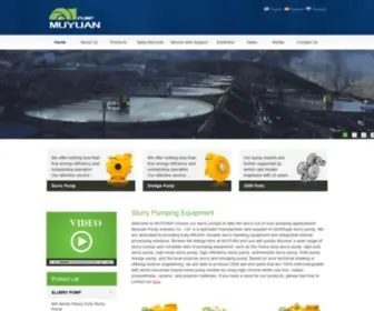 Muyuan-Pump.com(Slurry Pumping Solutions) Screenshot
