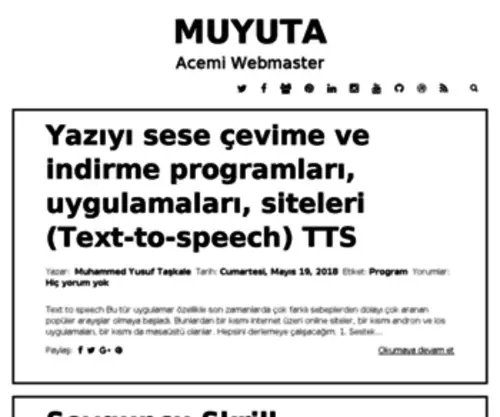 Muyuta.com(Acemi Webmaster) Screenshot