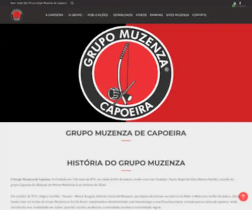 Muzenza.com.br(Grupo Muzenza de Capoeira) Screenshot