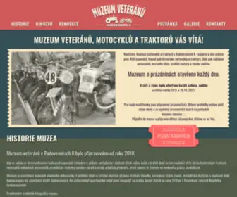 Muzeumradovesnice.cz(Muzeum Veteránů Radovesnice II) Screenshot