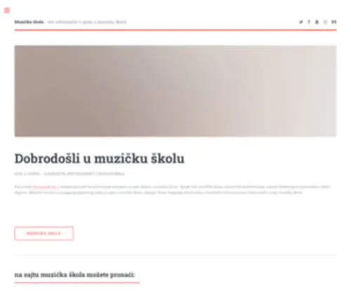 Muzickaskola.rs(Muzicka skola Beograd Srbija upis za decu) Screenshot