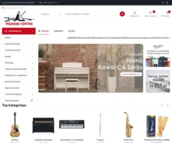 Muzikascentrs.lv(Mūzikas instrumentu veikals un interneta veikals. Visa veida mūzikas instrumenti un to piederumi) Screenshot