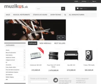 Muzikus.sk(Hudobné nástroje a technika) Screenshot