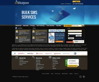 Mvaayoo.com(India’s Leading Bulk SMS Service Provider & Reseller with Voice SMS Services) Screenshot