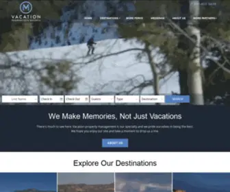 Mvacationproperties.com(M Vacation Properties & Resorts) Screenshot