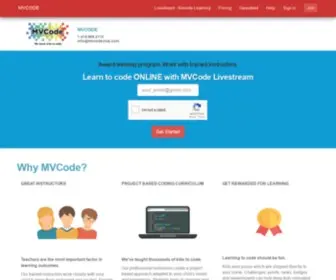 Mvcode.com(We Teach Kids to Code) Screenshot