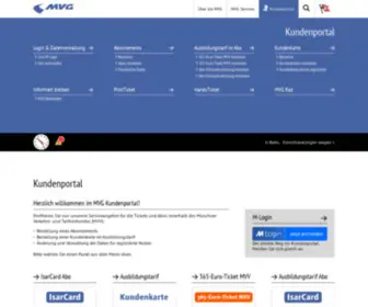 MVG-Kundenportal.de(Kundenportal) Screenshot