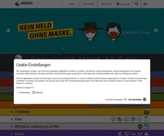 MVG-Mobil.de(Internet Startseite der Münchner Verkehrsgesellschaft (MVG)) Screenshot