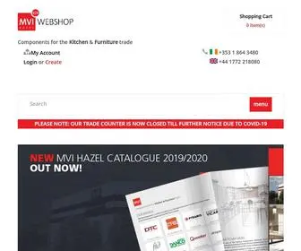 Mvihazel.com(Suppliers of kitchen fittings and components for the UK kitchen trade) Screenshot