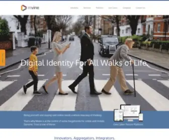 Mvine.com(Next Generation Platforms that power the Digital Economy) Screenshot
