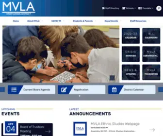 Mvla.net(Mountain View Los Altos Union High School District) Screenshot