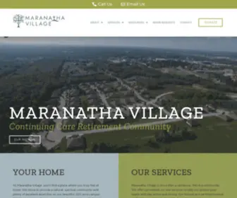 Mvlife.org(Welcome home. Maranatha Village) Screenshot