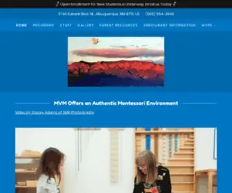 Mvmabq.com(Mountain View Montessori in Albuquerque) Screenshot