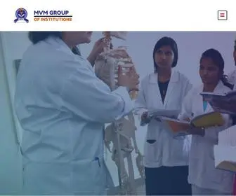 Mvmedu.org(MVM Group of Institutions) Screenshot