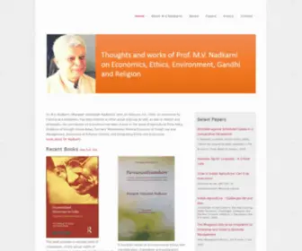 Mvnadkarni.com(Thoughts and works of Prof) Screenshot