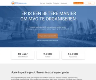 Mvo-Register.nl(MVO-Register maakt duurzame MVO prestaties zichtbaar en transparant) Screenshot