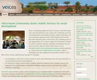 Mvoices.eu(VOice-based Community-cEntric mobile Services for social development) Screenshot