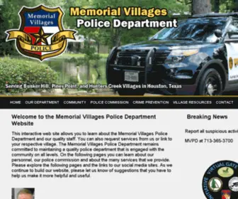 MVPDTX.org(Memorial Villages Police Department) Screenshot