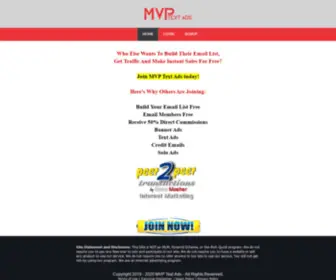 MVptextads.com(MVP Text Ads) Screenshot