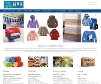 Mvrexim.com(M V R EximCorp) Screenshot
