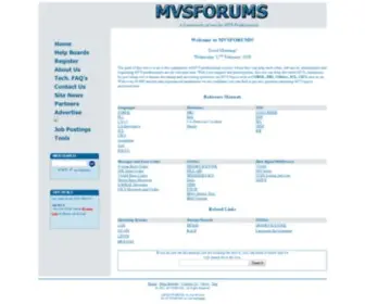 MVsforums.com(A Community of and for MVS Professionals) Screenshot