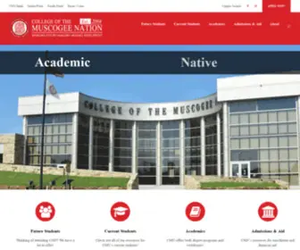 MVSKTC.org(The College of the Muscogee Nation) Screenshot