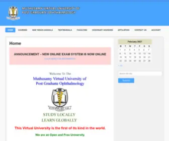 Mvupgo.com(Muthusamy Virtual University of Post Graduate Ophthalmology) Screenshot