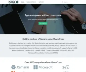 MVVMcross.com(MvvmCross) Screenshot