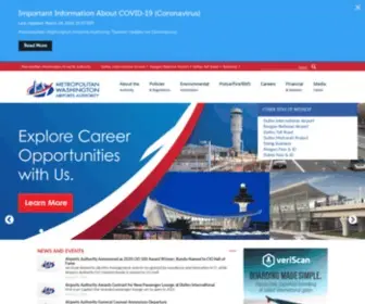 Mwaa.com(Metropolitan Washington Airports Authority) Screenshot
