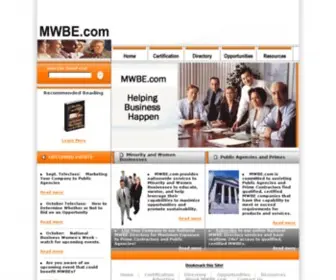 Mwbe.com(Minority and Women Business Enterprises) Screenshot