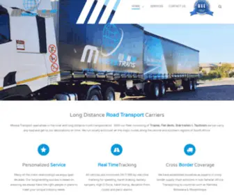 Mwezatrans.co.za(South African Long Distance Transport) Screenshot