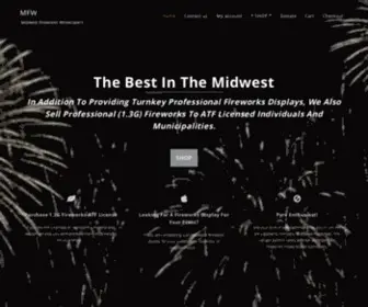 Mwfireworks.com(Midwest Fireworks Wholesalers) Screenshot