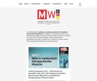 MWGFD.org(Mediziner und Wissenschaftler für Gesundheit) Screenshot