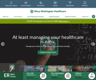 MWHC.com(Mary Washington Healthcare) Screenshot