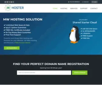 Mwhoster.com(Best web hosting provider company MWHoster) Screenshot