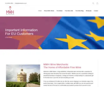 MWhwine.co.uk(MWH Wines) Screenshot