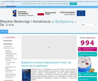 Mwik.bydgoszcz.pl(Miejskie Wodociągi i Kanalizacja w Bydgoszczy) Screenshot