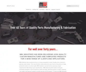 Mwindustries.com(MW Industries) Screenshot