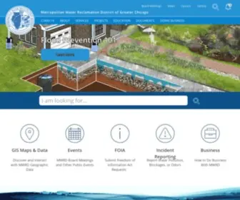 MWRD.org(Metropolitan Water Reclamation District of Greater Chicago) Screenshot