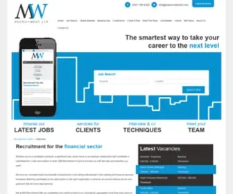 Mwrecruitment.com(MW Recruitment Banking Jobs Vacancies London) Screenshot