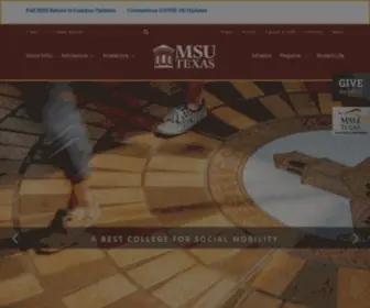 Mwsu.edu(Midwestern State University) Screenshot