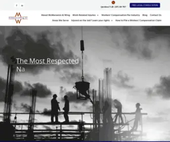 MWWorkerscomp.com(McMenamin & Wing) Screenshot